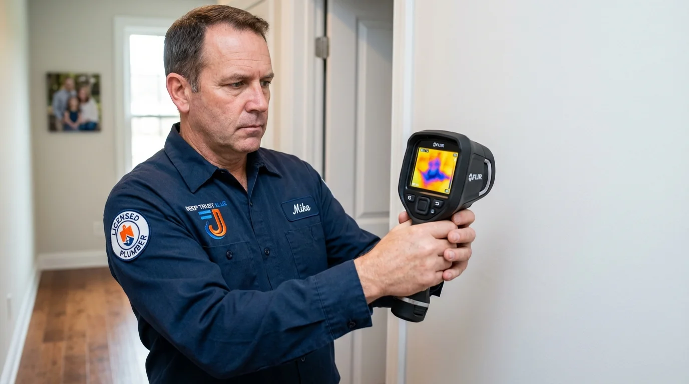 Thermal imaging leak detection by Johns Plumbing LLC in Wyandotte
